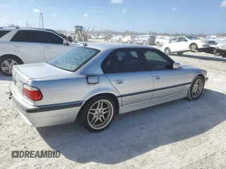 2000 BMW 7 Series 740iA with VIN WBAGG8349YDN79868, listed as a Copart auction lot 76798734 with 0 mi miles and Salvage Title. Bid and sale history available at carsss.com. Image 3.