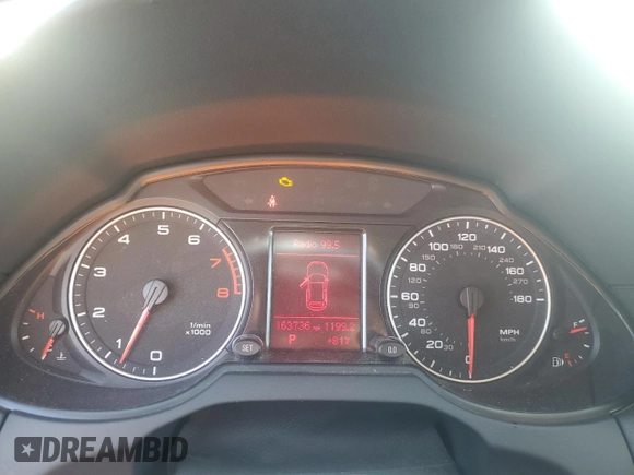 2012 Audi Q5 Premium Plus with VIN WA1DKAFP4CA099422, listed as a Copart auction lot 61192635 with 163,736 mi miles and Clean title. Bid and sale history available at DreamBid. Image 9.