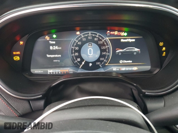 2021 Cadillac CT5 V-Series with VIN 1G6DV5RW6M0144314, listed as a Copart auction lot 45296315 with 35,030 mi miles and Salvage title. Bid and sale history available at DreamBid. Image 9.
