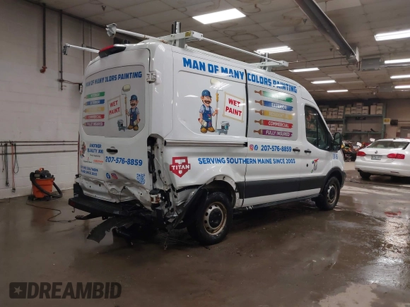 2018 Ford Transit with VIN 1FTYR1CM6JKA12527, listed as a IAAI auction lot 41117614 with 93,048 mi miles and . Bid and sale history available at DreamBid. Image 4.