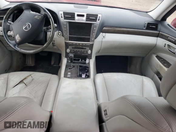 2011 Lexus LS 460 with VIN JTHCL5EF6B5012415, listed as a Copart auction lot 57467955 with Not provided miles and Salvage title. Bid and sale history available at DreamBid. Image 8.