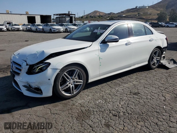 2017 Mercedes-Benz E 300 Luxury z VIN WDDZF4JB9HA139844, wystawiony jako Copart lot #57626695 z przebiegiem 27 377 mil mil oraz Szkoda całkowita • Salvage title. Historia ofert i sprzedaży dostępna na DreamBid. Obrazek 1.