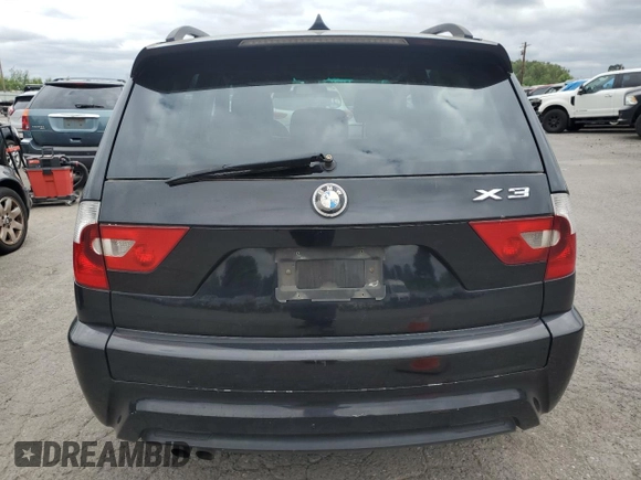 2006 BMW X3 3.0i with VIN WBXPA93466WG81226, listed as a Copart auction lot 61008215 with 184,590 mi miles and Clean title. Bid and sale history available at DreamBid. Image 6.