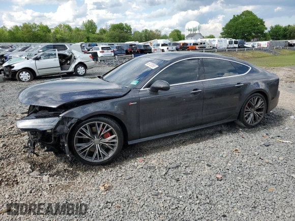 2016 Audi A7 Premium Plus with VIN WAUWGAFC3GN132225, listed as a Copart auction lot 56120595 with 160,404 mi miles and Salvage title. Bid and sale history available at DreamBid. Image 1.