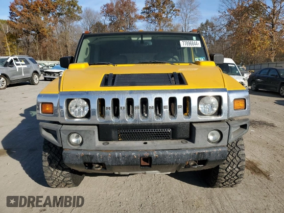 2003 Hummer H2 with VIN 5GRGN23U13H141352, listed as a Copart auction lot 77896844 with 147,723 mi miles and Clean Title. Bid and sale history available at carsss.com. Image 5.