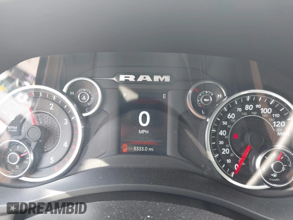 2024 Ram 2500 Big Horn with VIN 3C6UR5DL5RG266607, listed as a IAAI auction lot 42710651 with 5,333 mi miles and . Bid and sale history available at DreamBid. Image 7.
