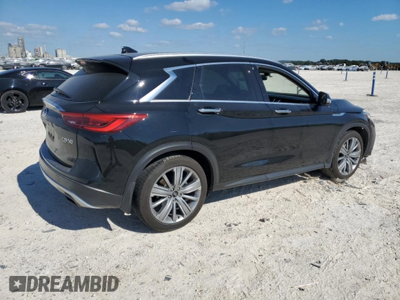 2021 Infiniti QX50 SENSORY with VIN 3PCAJ5CB2MF117484, listed as a Copart auction lot 73342904 with 61,751 mi miles and Salvage Title. Bid and sale history available at carsss.com. Image 3.