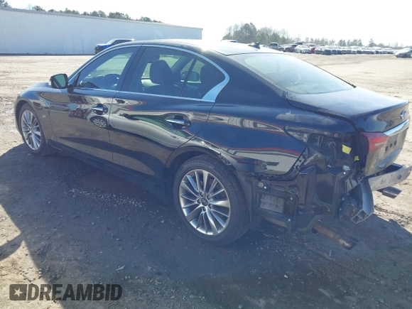 2019 Infiniti Q50 3.0t LUXE with VIN JN1EV7AP8KM541551, listed as a IAAI auction lot 41534608 with 66,273 mi miles. Bid and sale history available at carsss.com. Image 3.