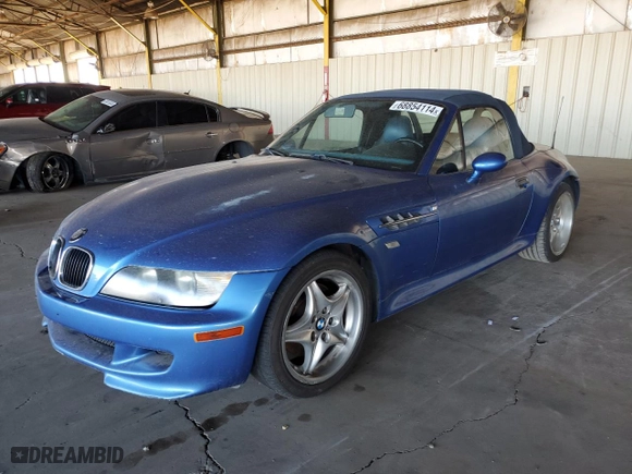 1999 BMW Z3 3.2L with VIN WBSCK9339XLC89336, listed as a Copart auction lot 68854114 with 158,231 mi miles and Salvage Title. Bid and sale history available at carsss.com. Image 1.