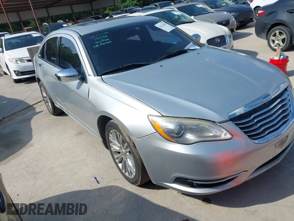 2012 Chrysler 200 Limited with VIN 1C3CCBCB3CN197190, listed as a IAAI auction lot 42122385 with 164,875 mi miles and . Bid and sale history available at DreamBid. Image 1.