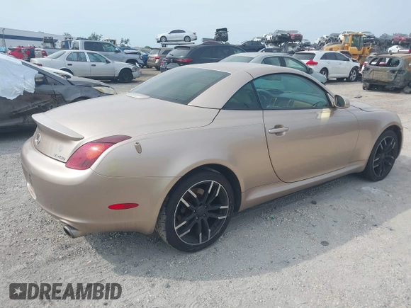 2004 Lexus SC 430 with VIN JTHFN48Y440061059, listed as a IAAI auction lot 42340921 with 117,264 mi miles and . Bid and sale history available at DreamBid. Image 4.