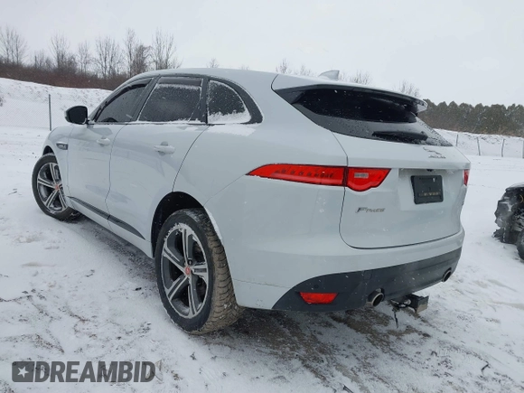 2017 Jaguar F-Pace 35t R-Sport with VIN SADCL2BV0HA060962, listed as a IAAI auction lot 41748070 with 117,718 mi miles and . Bid and sale history available at DreamBid. Image 3.