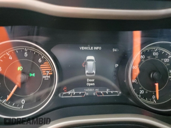 2016 Jeep Cherokee Limited with VIN 1C4PJLDB3GW229689, listed as a Copart auction lot 54898645 with 145,861 mi miles and Salvage title. Bid and sale history available at DreamBid. Image 9.