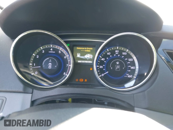 2014 Hyundai Sonata SE with VIN 5NPEC4AC0EH848726, listed as a IAAI auction lot 41747200 with 121,720 mi miles and . Bid and sale history available at DreamBid. Image 7.