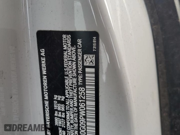 2023 Toyota Supra 3.0 z VIN WZ1DB0G09PW061258, wystawiony jako Copart lot #77875554 z przebiegiem Nie podano mil oraz Szkoda całkowita • Salvage title. Historia ofert i sprzedaży dostępna na DreamBid. Obrazek 13.