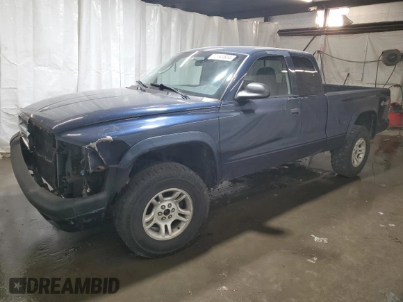 2004 Dodge Dakota Sport with VIN 1D7HG32N54S525290, listed as a Copart auction lot 77141804 with 217,012 mi miles and Salvage Title. Bid and sale history available at carsss.com. Image 1.