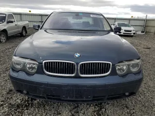 2003 BMW 7 Series 745i with VIN WBAGL63443DP62958, listed as a Copart auction lot 43346805 with 76,468 mi miles and Salvage title. Bid and sale history available at DreamBid. Image 5.
