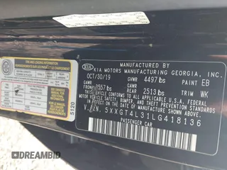 2020 Kia Optima LX z VIN 5XXGT4L31LG418136, wystawiony jako IAAI lot #42048290 z przebiegiem 62 810 mil mil oraz . Historia ofert i sprzedaży dostępna na DreamBid. Obrazek 9.