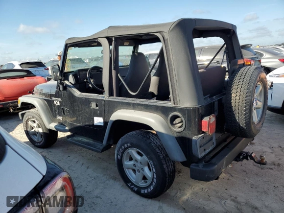 2002 Jeep Wrangler X with VIN 1J4FA39S62P775517, listed as a Copart auction lot 75336364 with Not Provided miles and Salvage Title. Bid and sale history available at carsss.com. Image 2.