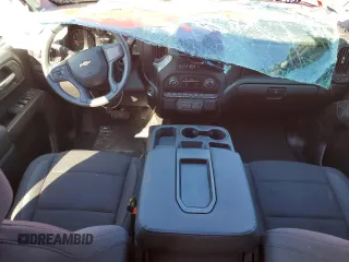 2024 Chevrolet Silverado 1500 Custom with VIN 1GCPABEK9RZ386105, listed as a Copart auction lot 45784925 with 6,080 mi miles and Salvage Title. Bid and sale history available at DreamBid. Image 8.