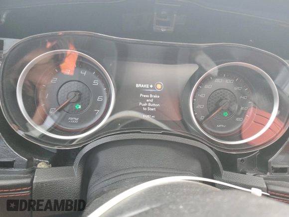 2021 Dodge Charger Scat Pack with VIN 2C3CDXGJ7MH584590, listed as a Copart auction lot 46396325 with 51,257 mi miles and Salvage Title. Bid and sale history available at DreamBid. Image 9.