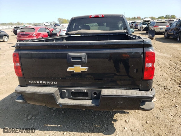 2017 Chevrolet Silverado 1500 Custom with VIN 1GCVKPEH1HZ158488, listed as a Copart auction lot 71665594 with 0 mi miles and Salvage Title. Bid and sale history available at carsss.com. Image 6.