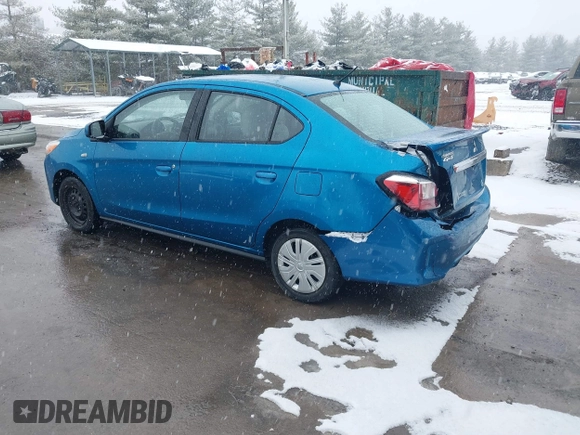 2021 Mitsubishi Mirage G4 ES with VIN ML32FUFJ5MHF03308, listed as a IAAI auction lot 41238934 with 43,507 mi miles. Bid and sale history available at carsss.com. Image 3.