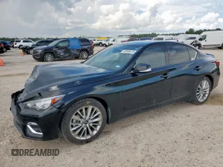 2021 Infiniti Q50 Luxe with VIN JN1EV7BP6MM707339, listed as a Copart auction lot 62086615 with 69,359 mi miles and Salvage title. Bid and sale history available at DreamBid. Image 1.