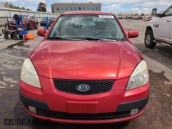 2008 Kia Rio LX with VIN KNADE123986373737, listed as a Copart auction lot 53919515 with 148,743 mi miles and Salvage Title. Bid and sale history available at DreamBid. Image 5.