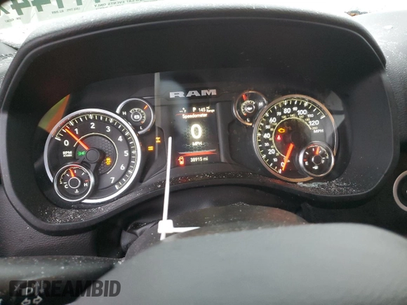 2022 Ram 1500 Big Horn with VIN 1C6SRFBT7NN432367, listed as a Copart auction lot 79211144 with 38,915 mi miles and Salvage title. Bid and sale history available at DreamBid. Image 9.