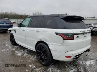 2018 Land Rover Range Rover Sport SVR with VIN SALWZ2SE8JA186704, listed as a Copart auction lot 44419205 with 105,537 mi miles and Salvage title. Bid and sale history available at DreamBid. Image 2.