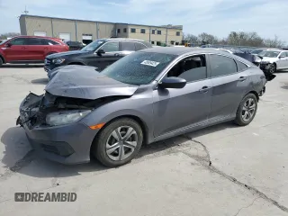 2018 Honda Civic Sedan LX with VIN 2HGFC2F57JH564095, listed as a Copart auction lot 48989425 with 167,925 mi miles and Salvage Title. Bid and sale history available at carsss.com. Image 1.