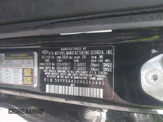 2017 Kia Sorento LX z VIN 5XYPG4A32HG265440, wystawiony jako IAAI lot #42480509 z przebiegiem 196 713 mil mil oraz . Historia ofert i sprzedaży dostępna na DreamBid. Obrazek 9.