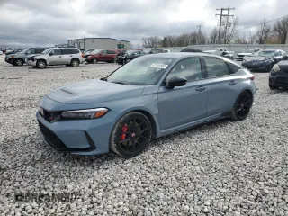 2023 Honda Civic Type R with VIN JHMFL5G45PX001121, listed as a Copart auction lot 81148104 with 9,140 mi miles and Salvage Title. Bid and sale history available at carsss.com. Image 1.