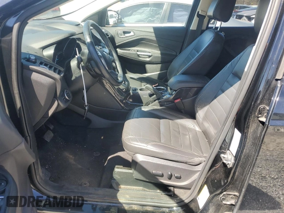 2016 Ford Escape Titanium with VIN 1FMCU9J98GUA77653, listed as a Copart auction lot 49594515 with 186,002 mi miles and Salvage Title. Bid and sale history available at DreamBid. Image 7.