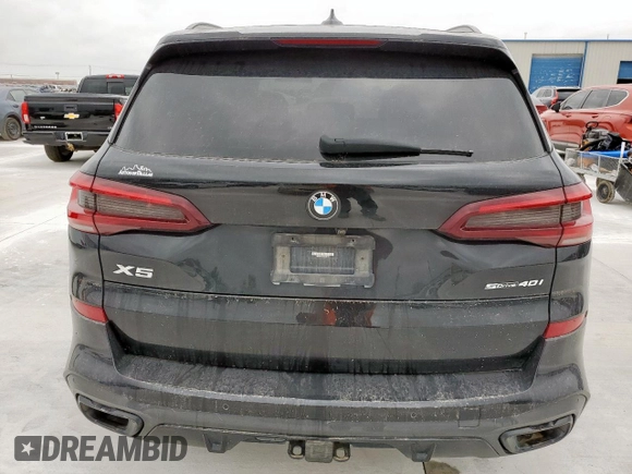 2022 BMW X5 sDrive40i with VIN 5UXCR4C06N9K58174, listed as a Copart auction lot 58333185 with 62,778 mi miles and Salvage title. Bid and sale history available at DreamBid. Image 6.