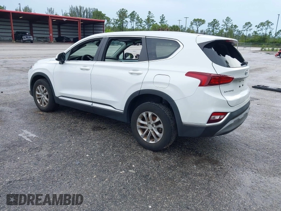 2019 Hyundai Santa Fe SE with VIN 5NMS23ADXKH038506, listed as a IAAI auction lot 42407399 with 54,540 mi miles and . Bid and sale history available at DreamBid. Image 3.