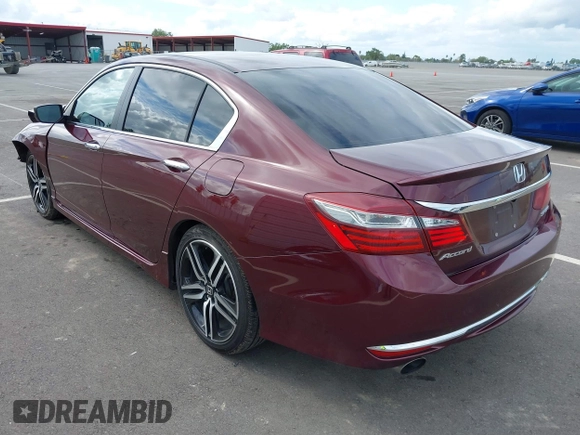 2017 Honda Accord Sport with VIN 1HGCR2F52HA116583, listed as a IAAI auction lot 41905383 with 110,667 mi miles and . Bid and sale history available at carsss.com. Image 3.