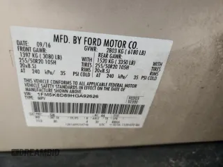 2017 Ford Explorer XLT с VIN 1FM5K8D89HGA92626, выставлен на аукционе Copart как лот 56762165 с пробегом 145 886 миль миль и На запчасти • Non repairable. История ставок и продаж доступна на DreamBid. Изображение 14.