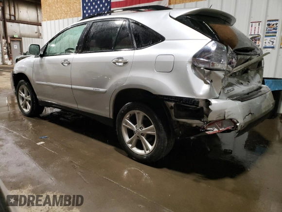 2008 Lexus RX 400h with VIN JTJHW31UX82050681, listed as a Copart auction lot 51549455 with 63,296 mi miles and Salvage Title. Bid and sale history available at DreamBid. Image 2.