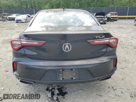 2021 Acura TLX Advance with VIN 19UUB5F65MA011856, listed as a Copart auction lot 54974865 with 29,390 mi miles and Salvage title. Bid and sale history available at DreamBid. Image 6.