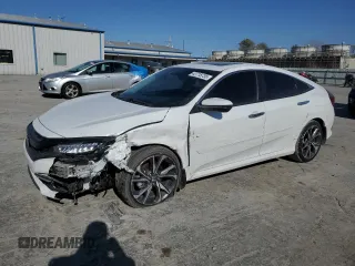 2020 Honda Civic Sedan Touring with VIN 19XFC1F95LE011214, listed as a Copart auction lot 42718735 with 81,185 mi miles and Salvage Title. Bid and sale history available at carsss.com. Image 1.