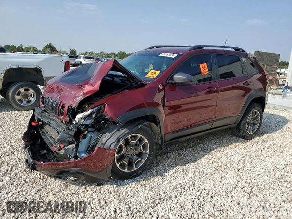 2020 Jeep Cherokee Trailhawk Elite z VIN 1C4PJMBN4LD549550, wystawiony jako Copart lot #64161064 z przebiegiem Nie podano mil oraz Szkoda całkowita • Salvage title. Historia ofert i sprzedaży dostępna na DreamBid. Obrazek 1.