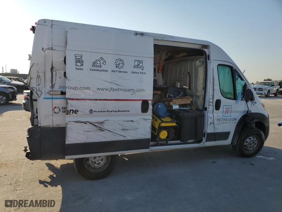 2023 Ram ProMaster Cargo Van with VIN 3C6LRVCG3PE549600, listed as a Copart auction lot 75925544 with 32,352 mi miles and Salvage Title. Bid and sale history available at carsss.com. Image 3.