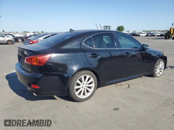 2010 Lexus IS 250 with VIN JTHBF5C28A5111898, listed as a Copart auction lot 62731095 with 181,655 mi miles and Salvage title. Bid and sale history available at DreamBid. Image 3.
