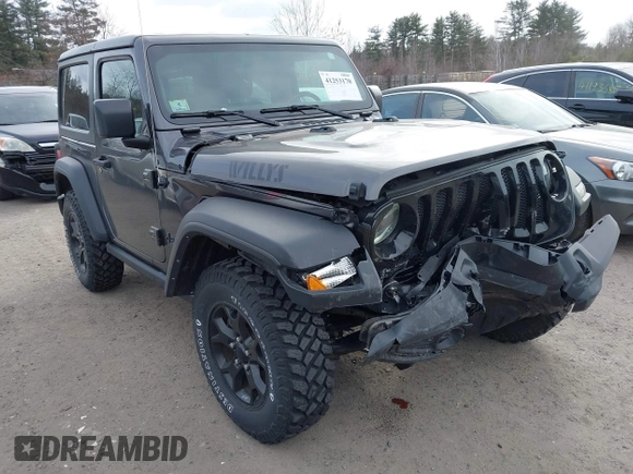 2021 Jeep Wrangler Sport S with VIN 1C4GJXAN4MW728521, listed as a IAAI auction lot 41253170 with 11,368 mi miles and . Bid and sale history available at DreamBid. Image 13.