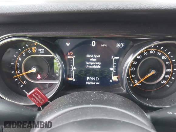 2021 Jeep Wrangler Unlimited Sport Altitude with VIN 1C4HJXDG1MW603784, listed as a IAAI auction lot 41509231 with 102,567 mi miles and . Bid and sale history available at DreamBid. Image 7.