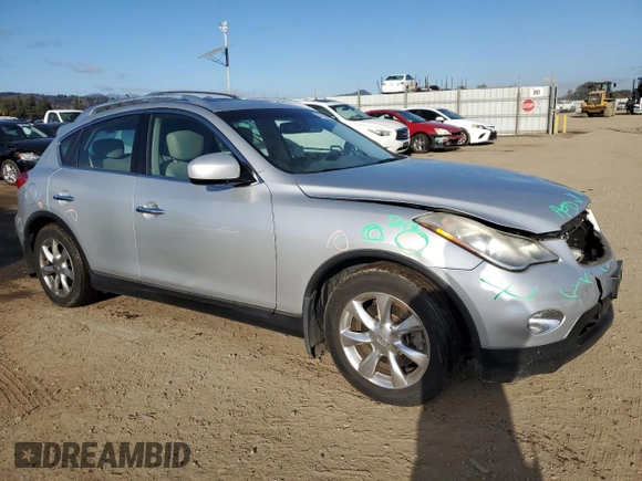 2008 Infiniti EX Journey with VIN JNKAJ09E28M304224, listed as a Copart auction lot 80590484 with 118,703 mi miles and Salvage Title. Bid and sale history available at DreamBid. Image 4.