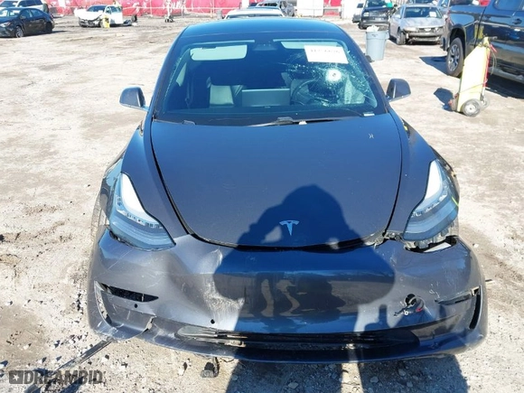 2019 Tesla Model 3 Long Range with VIN 5YJ3E1EB2KF385998, listed as a IAAI auction lot 41256676 with NaN miles. Bid and sale history available at carsss.com. Image 12.