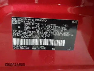 2012 Toyota RAV4 Limited z VIN JTMDF4DVXC5051588, wystawiony jako Copart lot #89292405 z przebiegiem 209 782 mil mil oraz Szkoda całkowita • Salvage title. Historia ofert i sprzedaży dostępna na DreamBid. Obrazek 13.